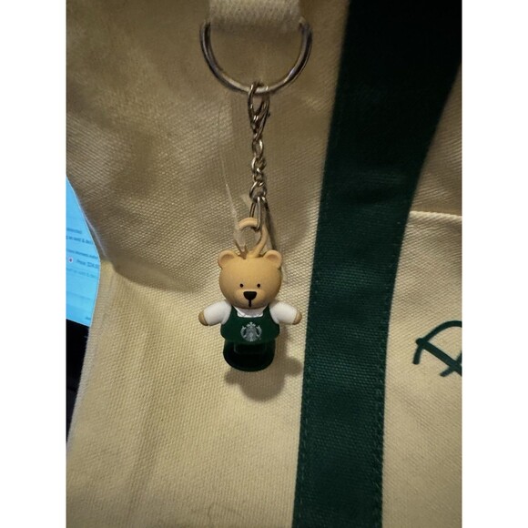 Disney Parks 2026 Starbucks Park Days and Lattes Tote Bag With Bear Keychain main image 4